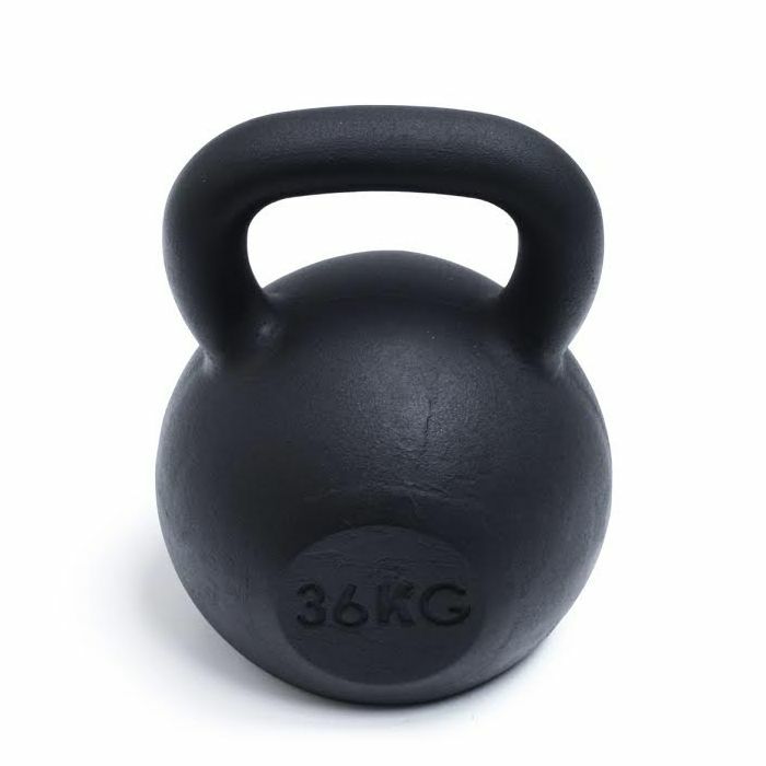 PowerFit Cast Iron Black Kettlebells-Overstock