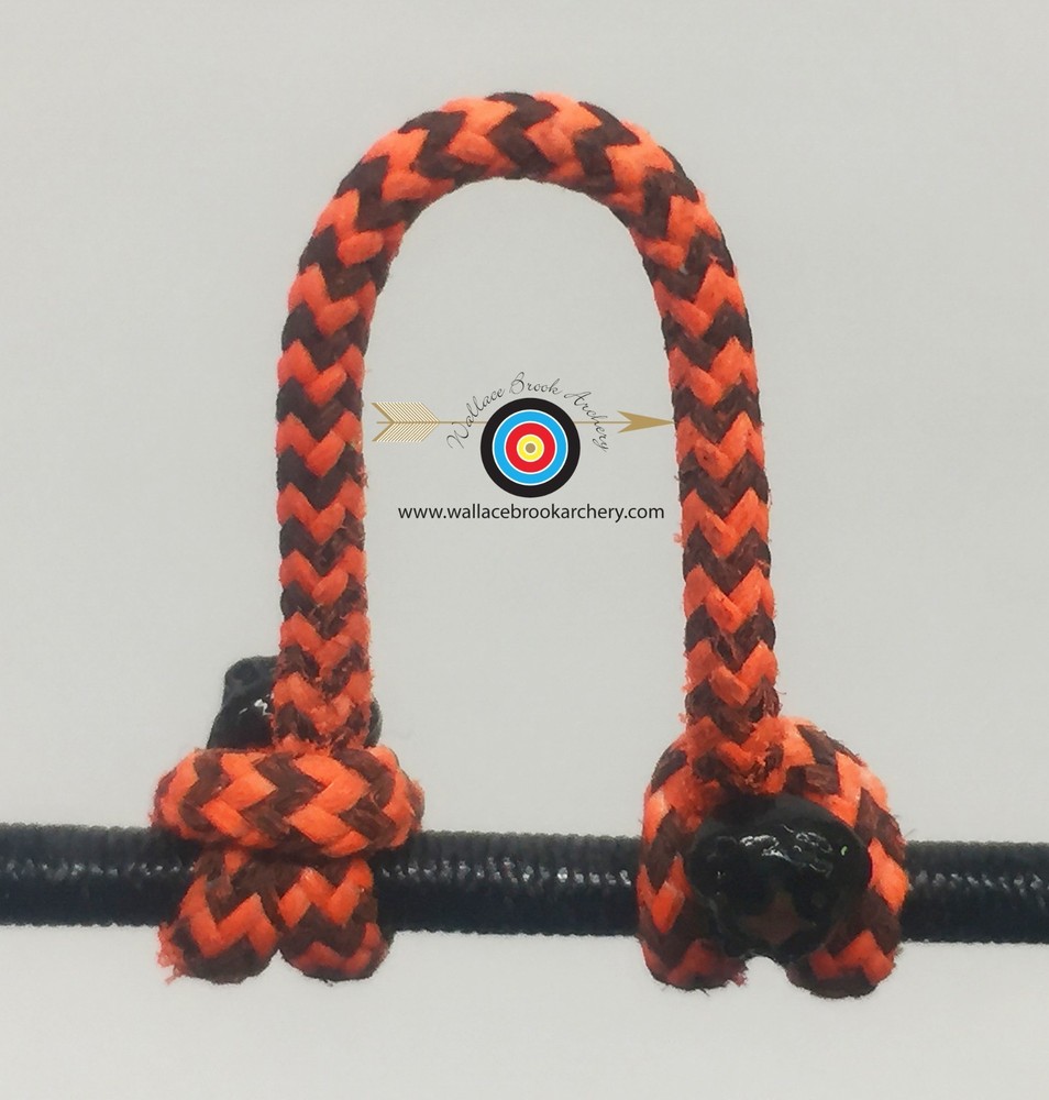 2 Pack- Speckled  Flo Orange/Black  Archery Release Bow String D Loop, BCY #24