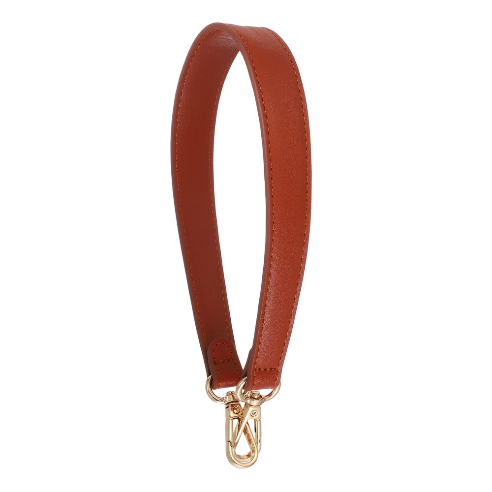 Leather Purse Strap, Replacement Handbag Straps with Clasp 18.5" Light Brown