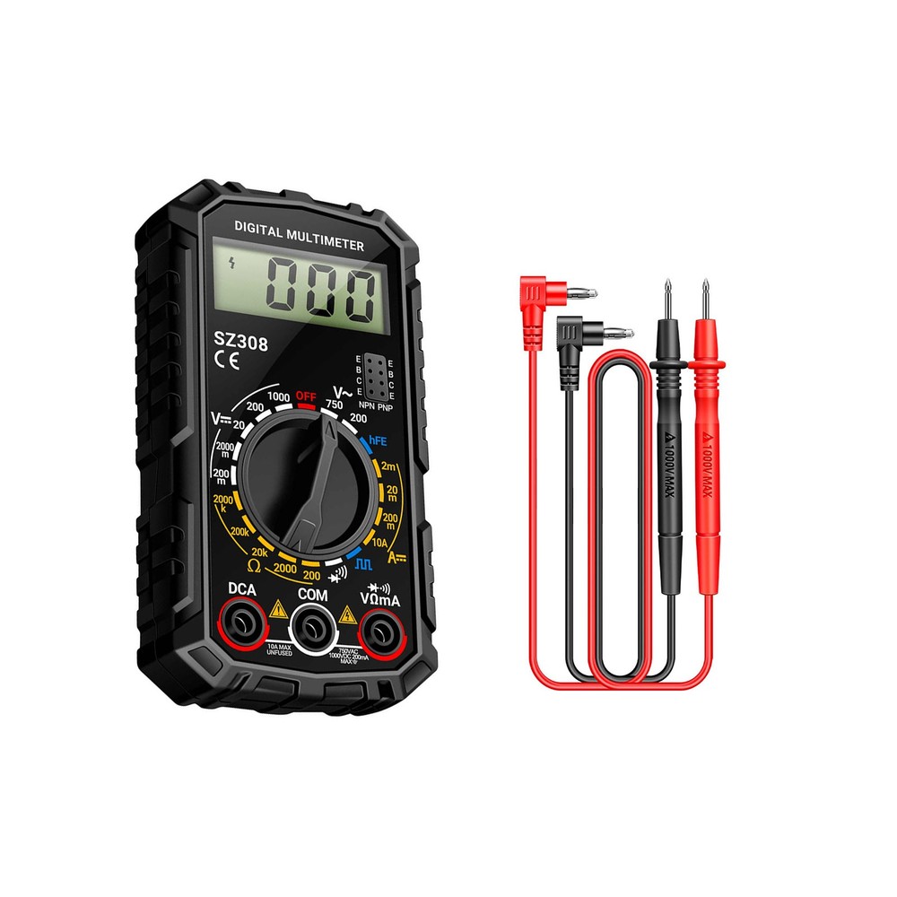 Multimeter for Voltage Current Resistance Diode Transistor Square Wave Output