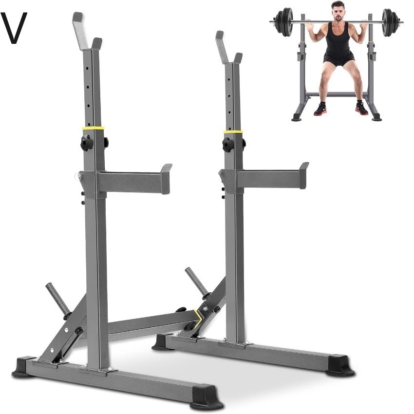 Adjustable Squat Rack,Multi-Function Barbell Rack for Weight Lifting U