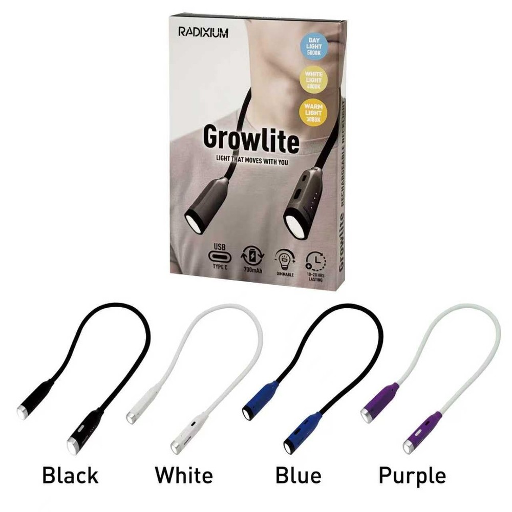 Neck Reading Light, 3 Color Brightness Adjustable Book Light for Reading in ...
