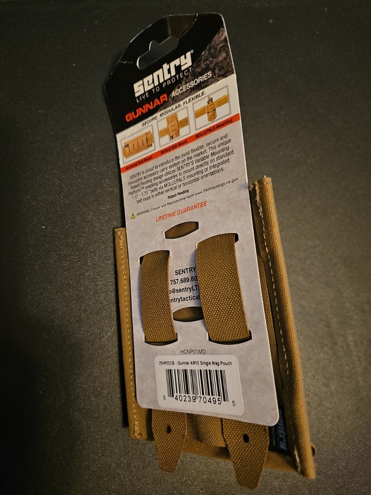 Sentry Gunnar Single Mag Pouch, Coyote Brown