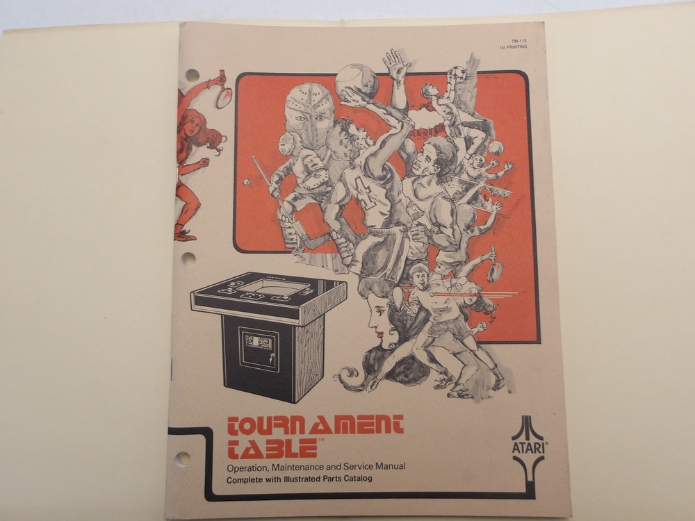 Atari- Tournament Table- Operation, Maintenance & Service Manual-NOS