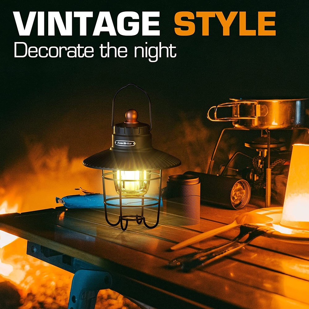 EverBrite LED Camping Lantern USB C Rechargeable Lantern 3 Lighting Mode Lantern