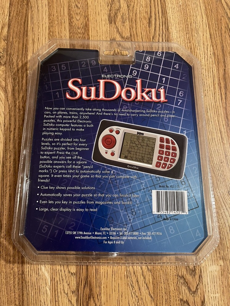 New Electronic Handheld SuDoku Game with 2500 Puzzles