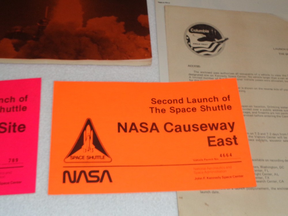 NASA Space Shuttle Second Launch STS-2 Media Press Kit Permits & Papers Lot Rare