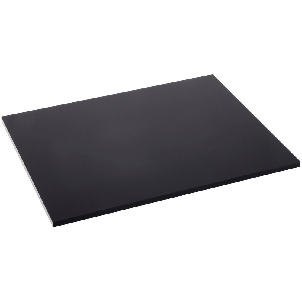 Plymor Black Acrylic Rectangular Display Base, 8" W x 6" D x 0.25" H