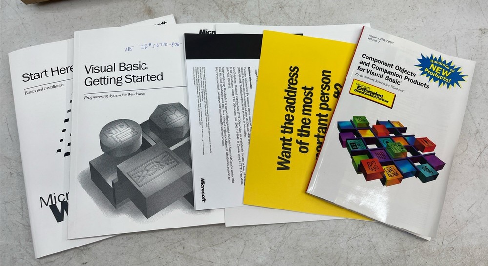 Microsoft Visual Basic 5.0 Professional Edition CD-ROM Software & Retail Box