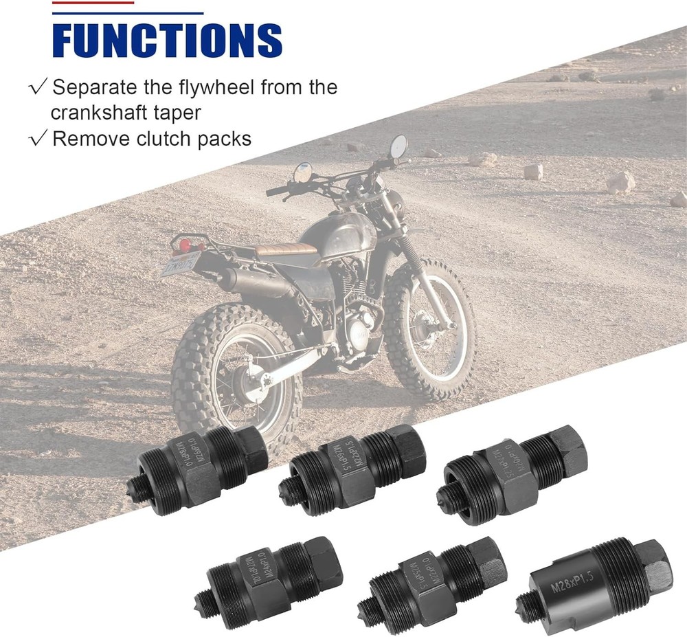 Motorcycle Flywheel Puller Set - 10 Pullers for ATV, Scooter & Motorcycle Repair