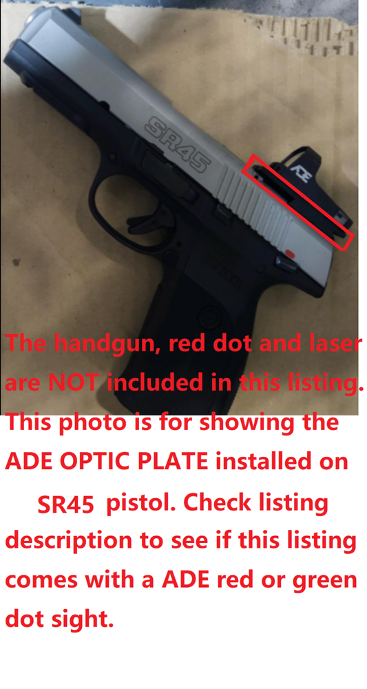 Ade Advanced Optics Red Dot Mount Plate for Ruger SR9,SR9c,SR40,