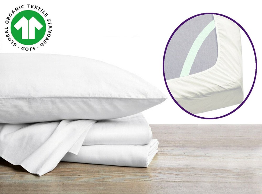 Organic Cotton Sheets with Built-in Corner Straps, Sheets That Don’t Come Off