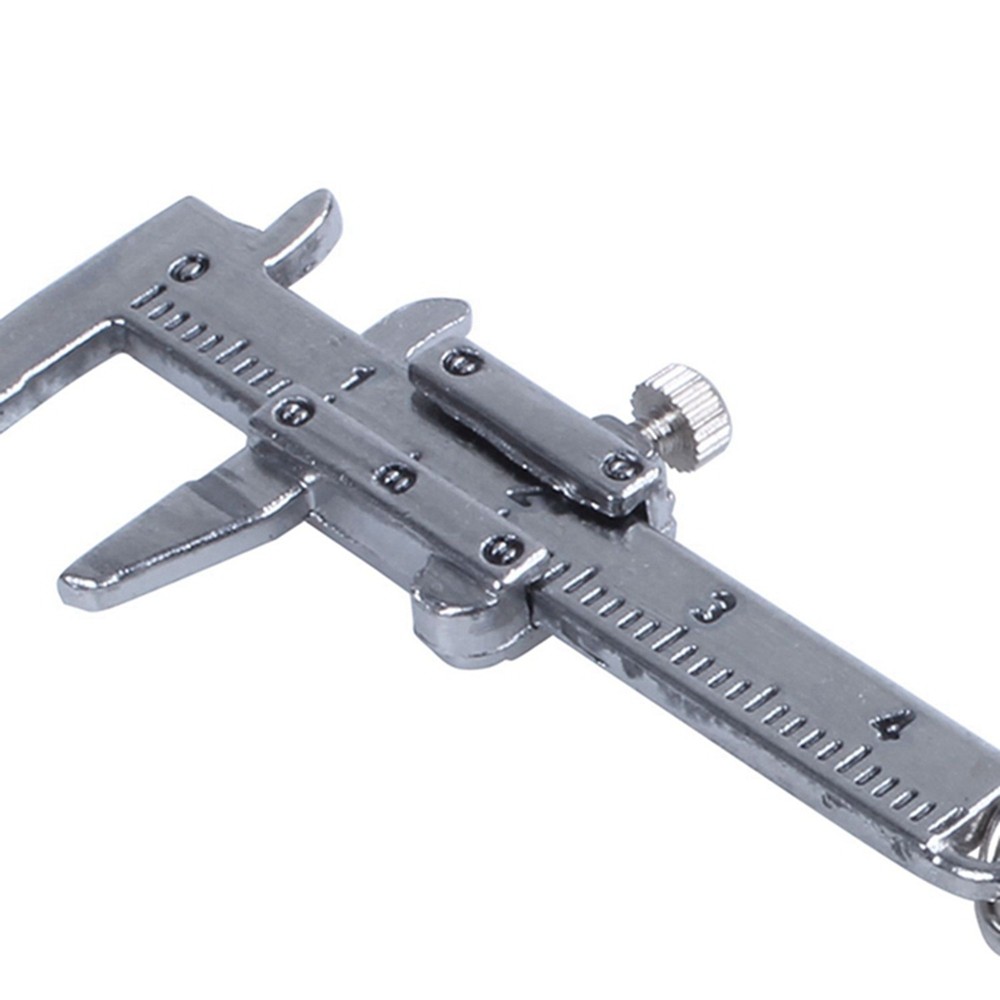 6X Silver Simulation Vernier Caliper Model Ruler Slide Keychain O1V27909