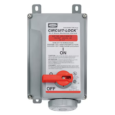 Hubbell Wiring Device-Kellems Hbl4100mi7w Interlock, Mechanical