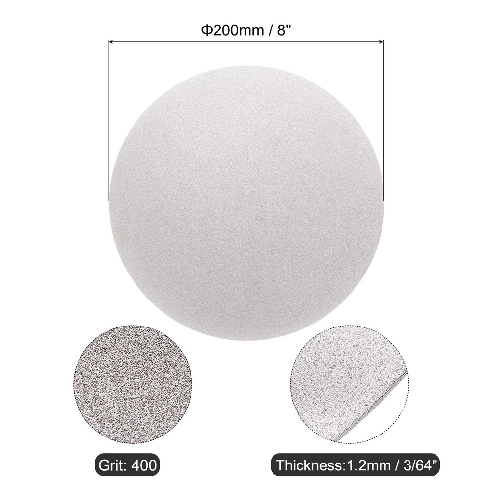 Diamond Sanding Grinding Disc 8" Grit 400 No Center Hole Flat Lap Wheel Disk
