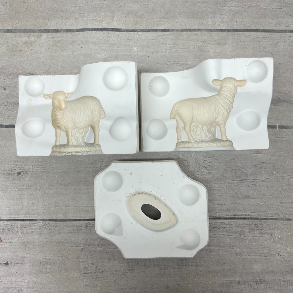 Vintage Holland Ceramic Casting Mold Sheep Nativity #543