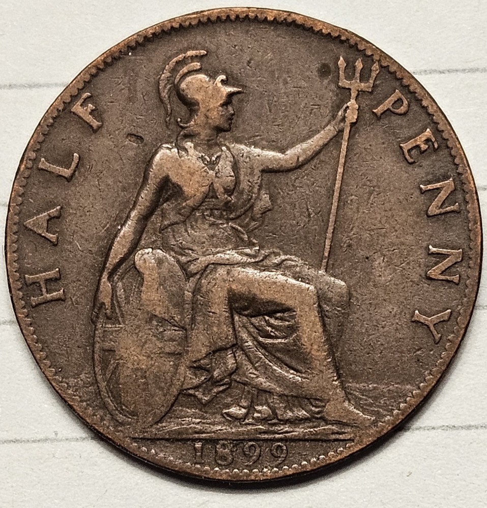 1899 Great Britain Half Penny 1/2 P