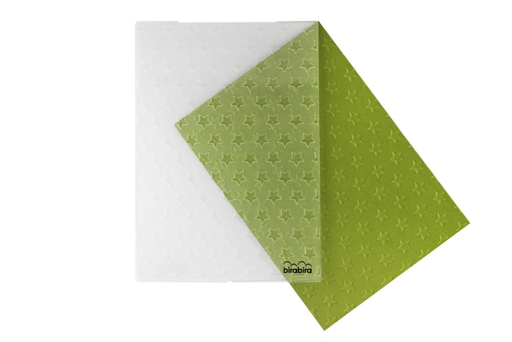 Bira Craft 5" x 7" Star Embossing Folder, Christmas Embossing Folder