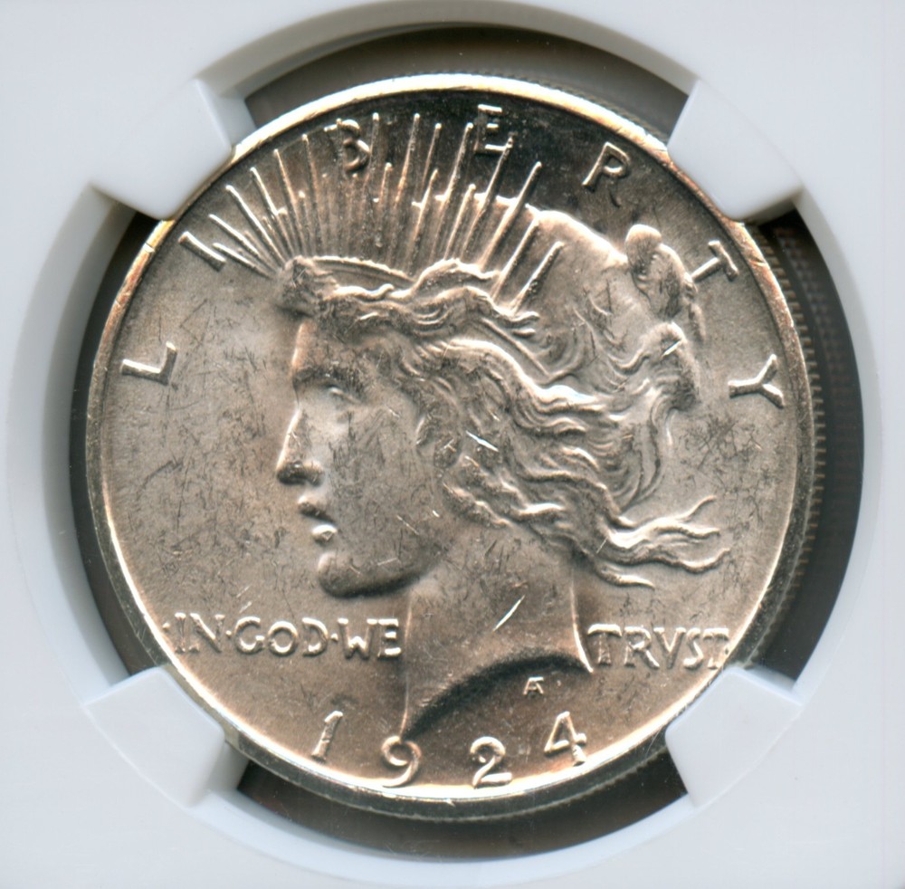 1924 S Peace Silver Dollar NGC MS 61