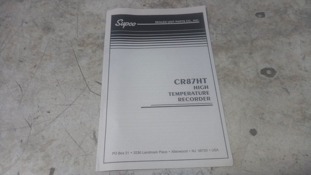 Supco CR87HTC High Temp Chart Recorder