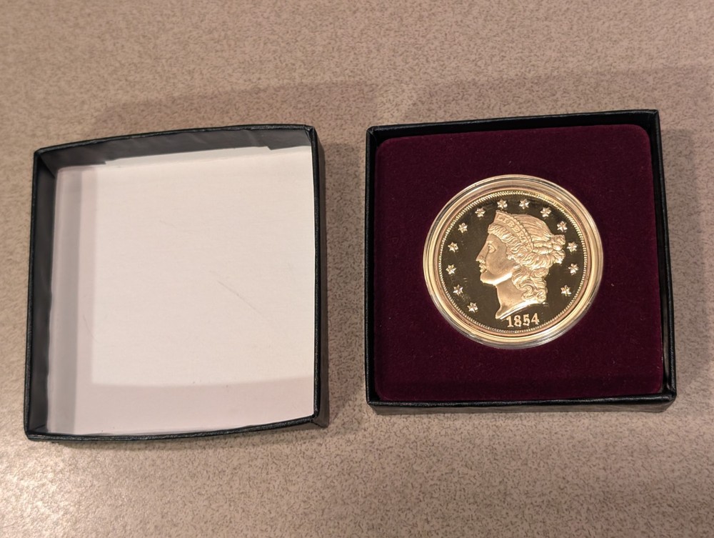 1854 S Double Eagle $20 Tribute Proof - Reproduction