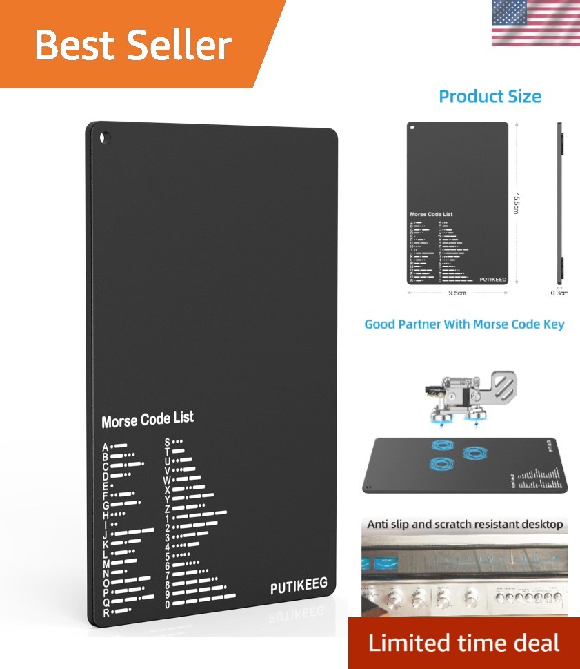 Classic Morse Code Learning Key - Rust-Resistant Steel Table for Enthusiasts