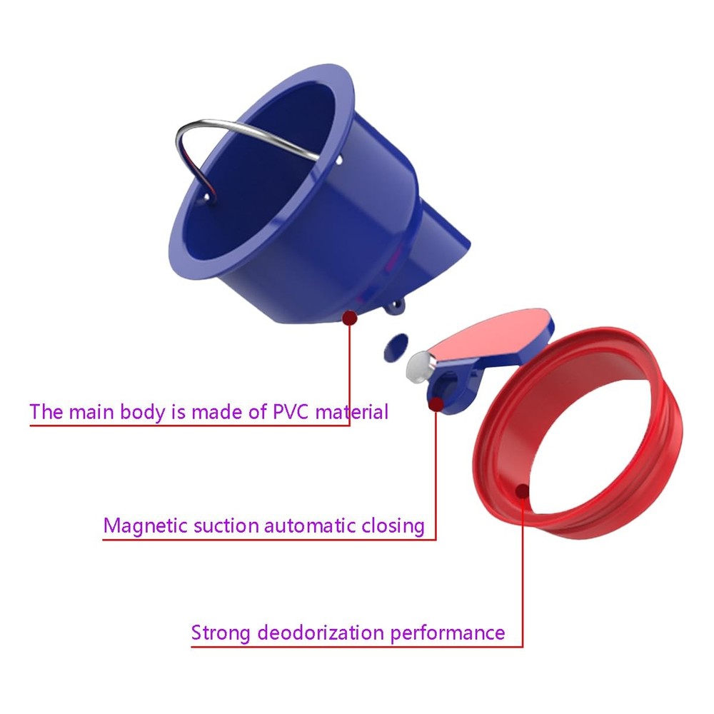 2 PCS Shower Drain Core Plug and Backflow Preventer - Odor Proof, Suitable for 5