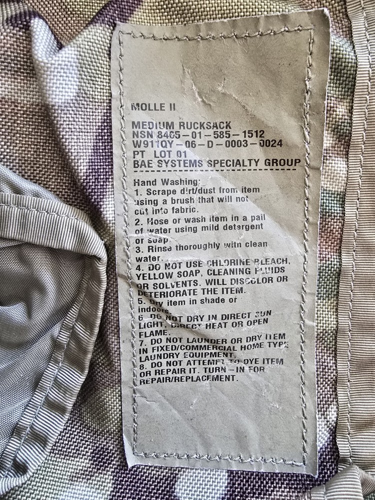 US Military Multicam OEF CP Medium Rucksack Only Backpack Damaged