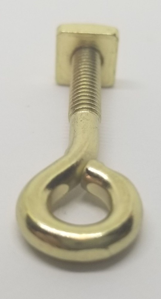 POLISHED BRASS EyeBolt eyelet post for bail pull handle drop hook hole steel