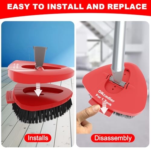 2 Pack Upgrade Scrub Brush Replace Heads Compatible with O 2 Brush（for 1-tank）