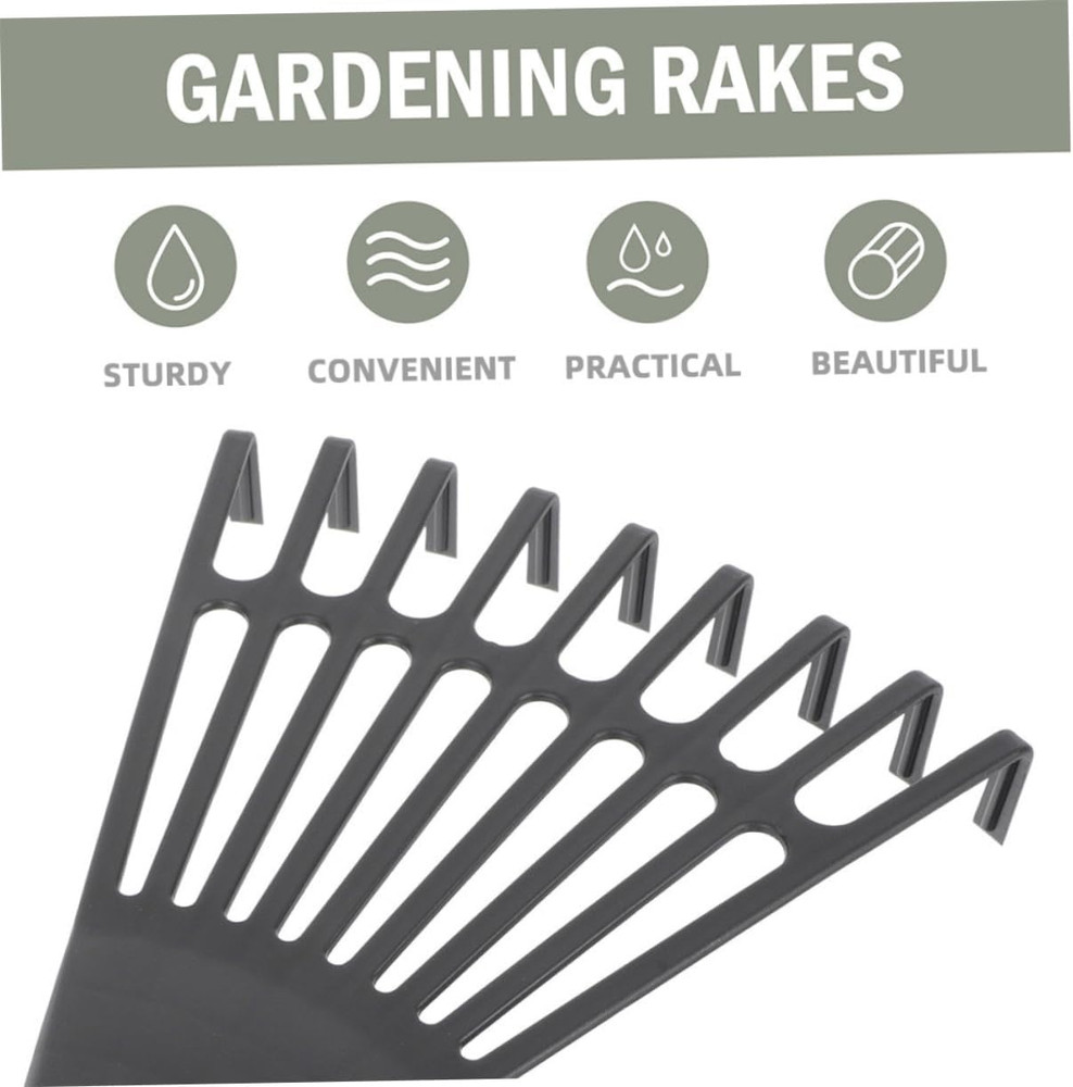 Garden Grass Rake Plastic Leaf Rake Small Hand Held for Gardening Portable Light