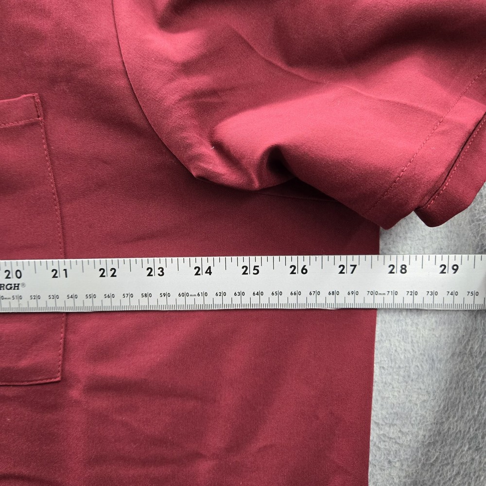 Fabletics Women Scrub Top 2X Red Logo Short Sleeve