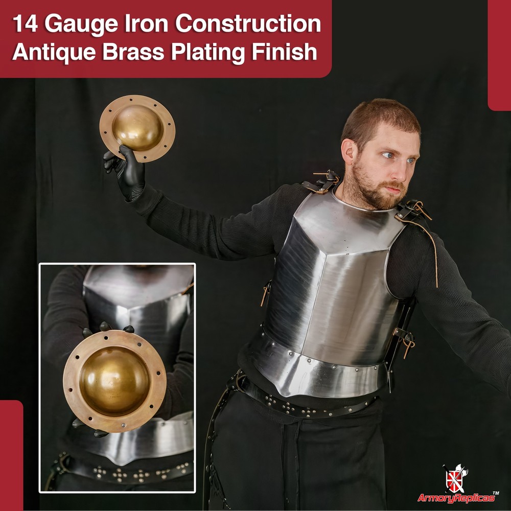Medieval Viking 14g Boar Formation Function Umbo Shield Boss