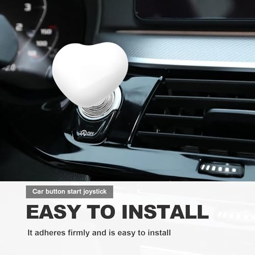 Car Push to Start Button Cover One Touch Engine Start Stop Ignition White