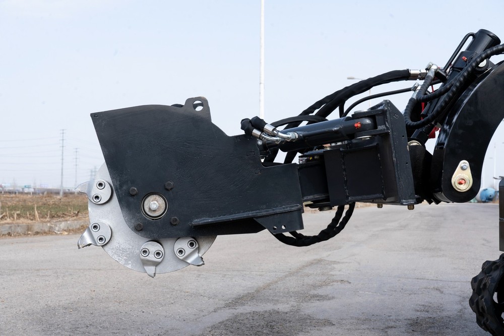 TYPHON STOMP X1300 & STOMP 509 Swing Stump Grinder Mini Skid Steer Attachment