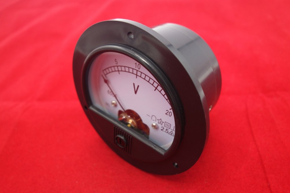 DC 0-20V Analog Voltmeter Voltage panel meter Dia. 90mm DH62 direct Connect