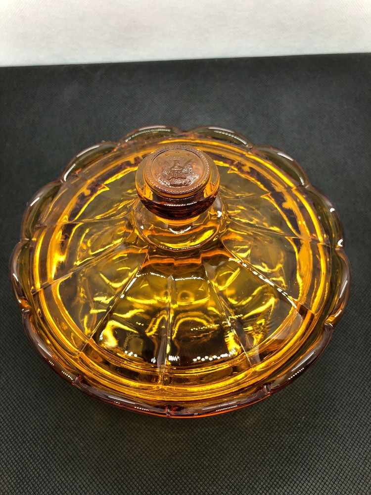 Fostoria Candy Dish Amber Non Footed
