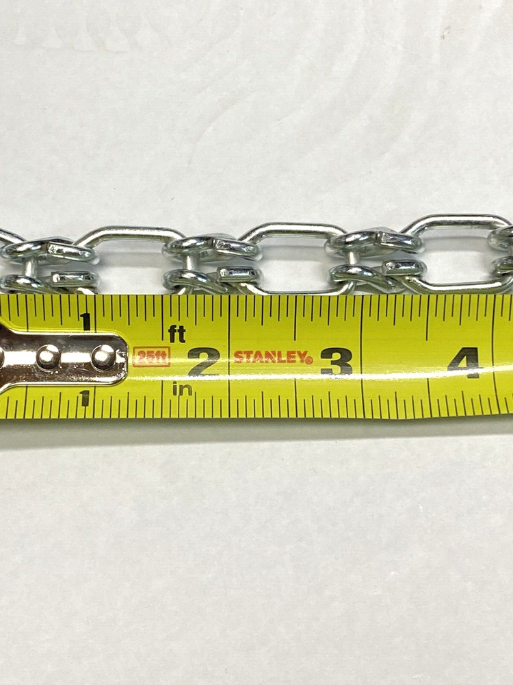 100' Campbell #2 Lock Link Single Sprocket Loop Chain Chrome Finish 0740234