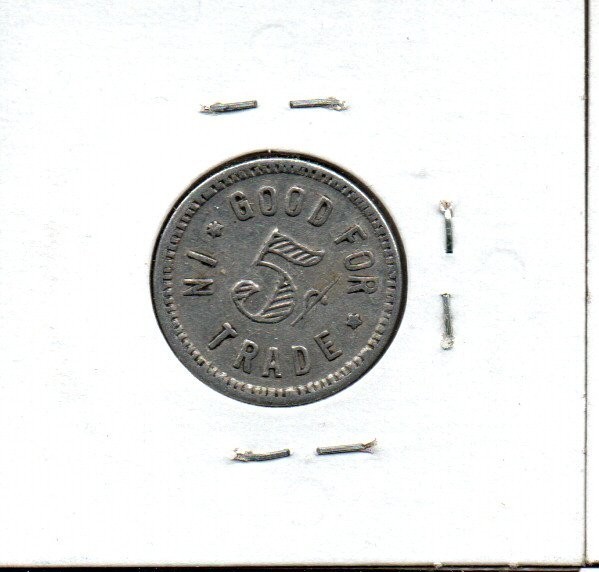 Mt Vernon Washington - T & D - 5 cent trade token