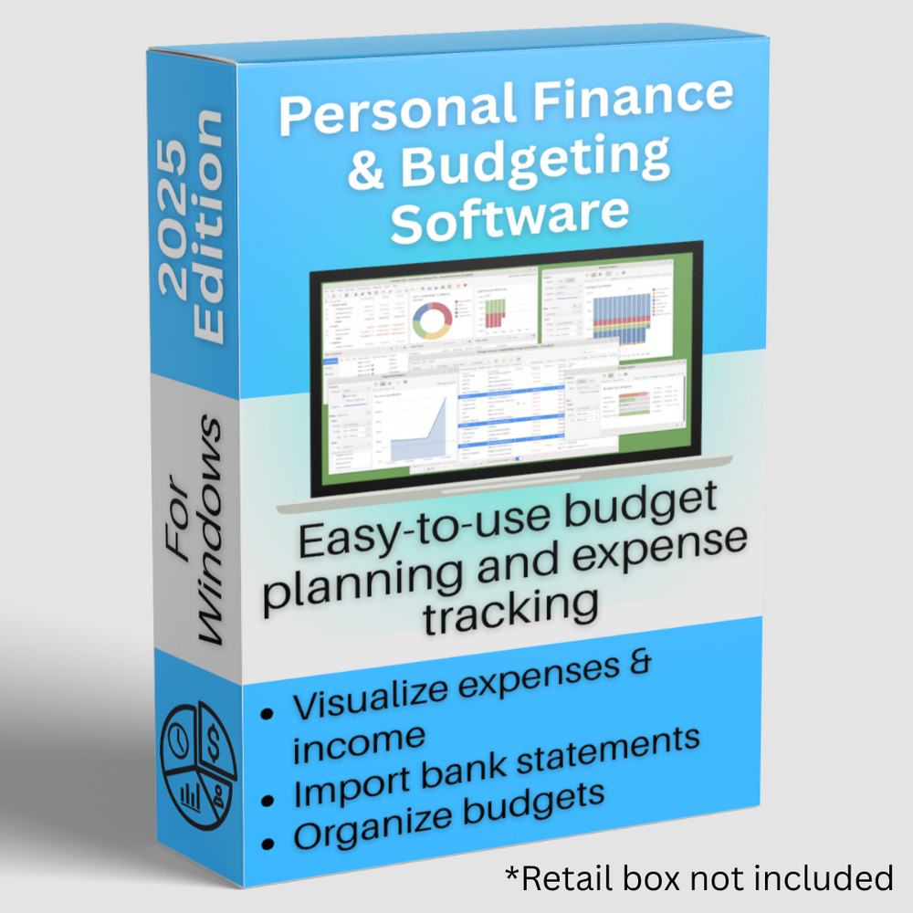 Finance & Budgeting Software on USB – Expense Tracking, Bank Import, Easy Setup