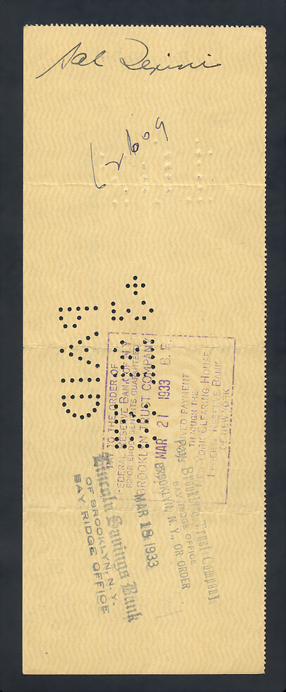 1930 FLEISCHMANN'S RADIO SHOW SCRIPT GRAHAM McNAMEE RUDY VALLEE w/ SIGNED CHECK