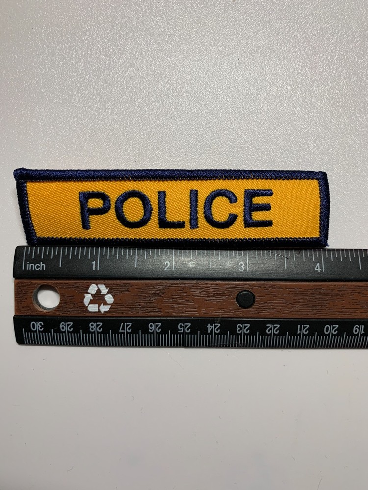 POLICE Rectangular Patch Tab (approx 1"x4") - Unknown State/Agency - FREE SHIP