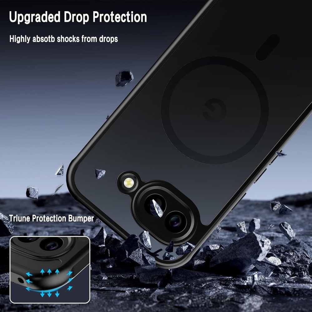 Magnetic for Google Pixel 10a Case with 2 Pack Tempered Glass Screen Protector,[