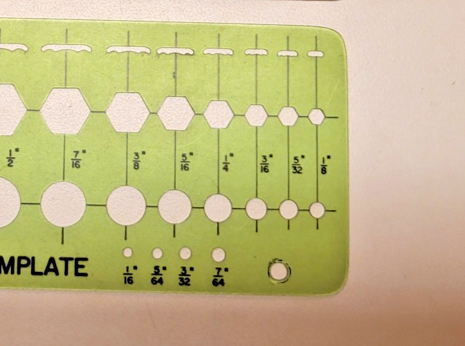 Vintage RapiDesign R-82 RAPID-HEX Template