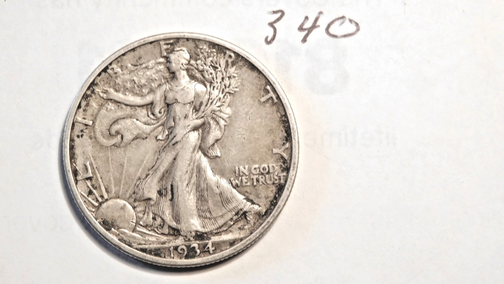 WALKING LIBERTY HALF DOLLAR, 1934-S,----340