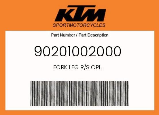 KTM Genuine Fork Leg R/S Cpl. - 90201002000