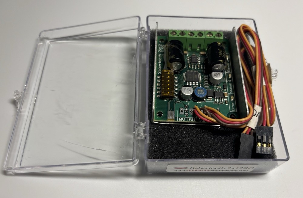 Sabertooth 2x12 Motor Driver + FlySky FS-GT3B 3CH RC Transmitter w/ Receiver