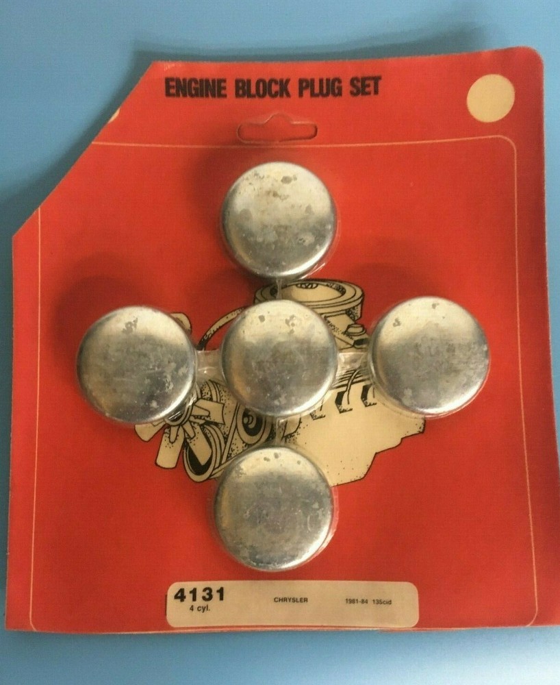 NOS FOR CHRYSLER 4 CYL ENGINE BLOCK PLUG SET 1981-84, 135 CID