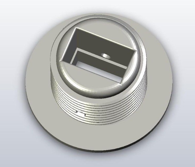 Threaded Panel Mount Adapter, XT60H / XT60I Connector