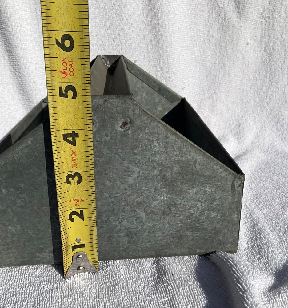 Vintage Galvanized Sheet Metal Handmade Toolbox Tool Tray